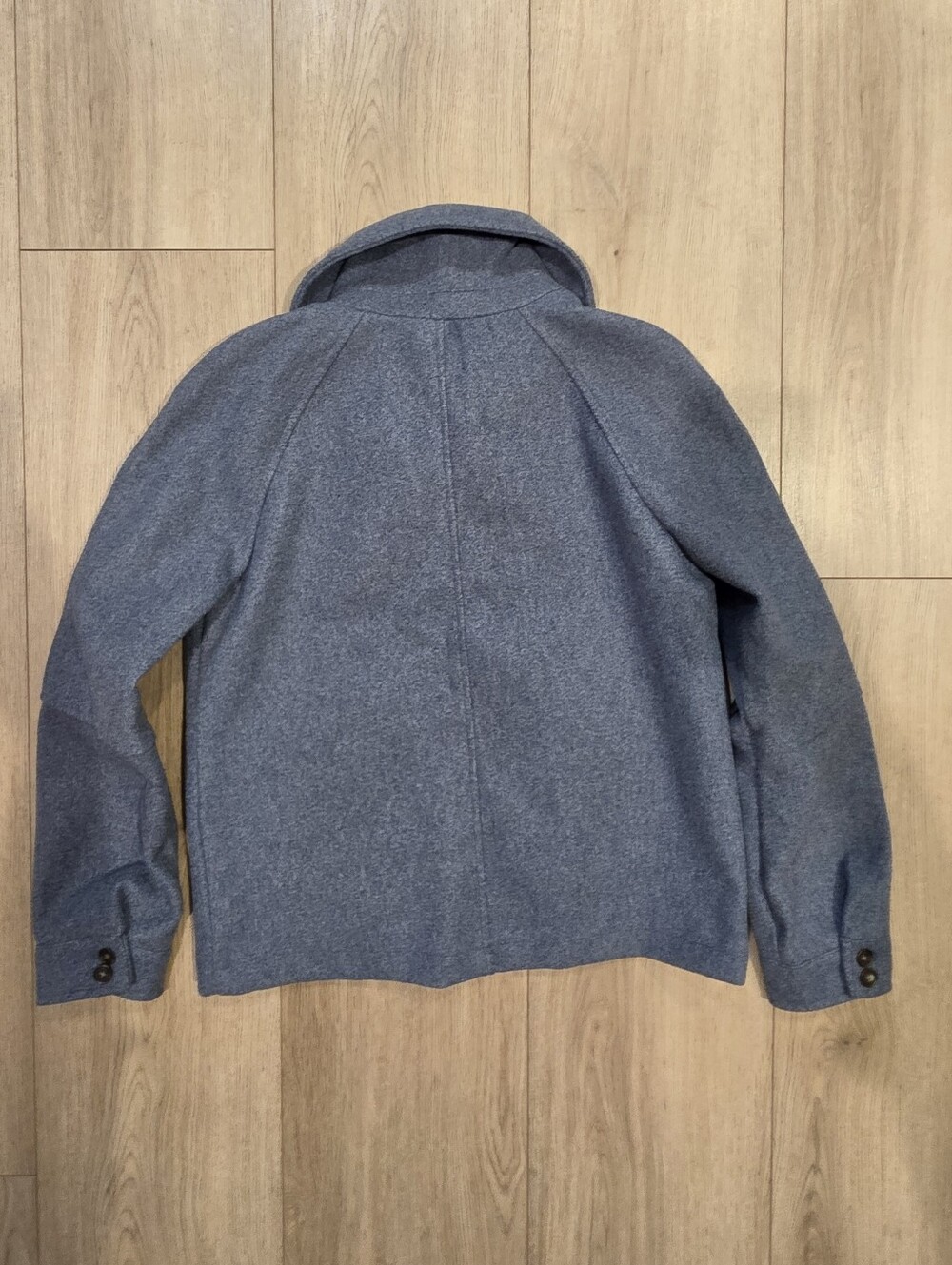 Avec Les Filles Women's Blue Wool Blend Zip Jacket Size S - Picture 2 of 5
